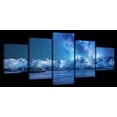 thumbnail image 1 of Elephant Stock Milky Way Over Fjord Wall Art - Horizontal Multi Panel Canvas - 5 Pieceliving Room Wall Decor - Photography Astronomy & Space Multi Panel - Blue And Teal Decor - 92" x 42", 1 of 4