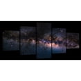 thumbnail image 1 of Elephant Stock Milky Way System Wall Art - Horizontal Multi Panel Canvas - 5 Pieceliving Room Wall Decor - Photography Astronomy & Space Multi Panel - Black And Orange Decor - 92" x 42", 1 of 4