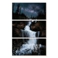 thumbnail image 1 of Elephant Stock Milky Way Waterfall Wall Art - Vertical Multi Panel Canvas - Living Room Wall Decor - Nature Multi Panel - Blue And White Decor By Lucas Moore - 14" x 23", 1 of 4