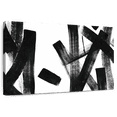 thumbnail image 1 of Elephant Stock Minimalist Abstract Strokes Wall Art - Horizontal Canvas Wall Art - Living Room Wall Decor - Abstract Canvas - Black And White Decor - 39" x 26", 1 of 8