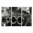 thumbnail image 1 of Elephant Stock Modern View Amsterdam Wall Art - Horizontal Multi Panel Canvas - Living Room Wall Decor - Places Multi Panel - Gray And Black Decor By Melanie Viola - 50" x 32", 1 of 4