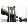 thumbnail image 1 of Elephant Stock Monochromatic Brooklyn Bridge Wall Art - Horizontal Multi Panel Canvas - Living Room Wall Decor - Architecture Multi Panel - White And Black Decor - 23" x 14", 1 of 4