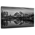thumbnail image 1 of Elephant Stock Monochromatic Mountain Wall Art - Horizontal Canvas Wall Art - Living Room Wall Decor - Nature Canvas - Gray And White Decor - 24" x 16", 1 of 8