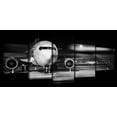 thumbnail image 1 of Elephant Stock Monochrome Aircraft Wall Art - Horizontal Multi Panel Canvas - 5 Pieceliving Room Wall Decor - Photography Transportation Multi Panel - Black And Gray Decor - 29" x 12", 1 of 4