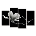 thumbnail image 1 of Elephant Stock Monochrome Magnolia Wall Art - Horizontal Multi Panel Canvas - Living Room Wall Decor - Floral And Botanical Multi Panel - Black And Gray Decor - 30" x 18", 1 of 4