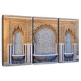 thumbnail image 1 of Elephant Stock Moroccan Mausoleum Fountain Wall Art - Horizontal Multi Panel Canvas - Living Room Wall Decor - Architecture Multi Panel - Brown And Beige Decor - 65" x 42", 1 of 8