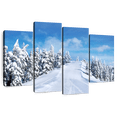 thumbnail image 1 of Elephant Stock Mount Baker Ski Slope Wall Art - Horizontal Multi Panel Canvas - Living Room Wall Decor - Nature Multi Panel - Blue And Gray Decor - 36" x 22", 1 of 8