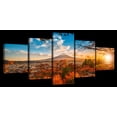 thumbnail image 1 of Elephant Stock Mount Fuji Autumn Landscape Wall Art - Horizontal Multi Panel Canvas - 5 Pieceliving Room Wall Decor - Photography Nature Multi Panel - Blue And White Decor - 29" x 12", 1 of 4