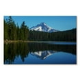 thumbnail image 1 of Elephant Stock Mount Hood Reflection Wall Art - Horizontal Canvas Wall Art - Living Room Wall Decor - Nature Canvas - Black And Blue Decor - 39" x 26", 1 of 4