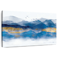thumbnail image 1 of Elephant Stock Mountain Layers Wall Art - Horizontal Canvas Wall Art - Living Room Wall Decor - Abstract Canvas - Blue And Beige Decor - 36" x 24", 1 of 8