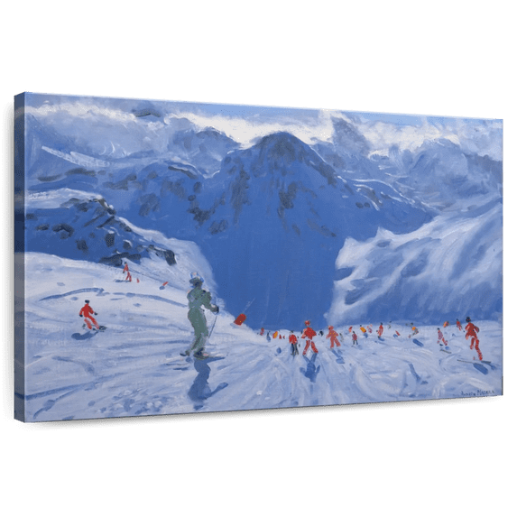 Elephant Stock Mountain Shadow 2009 Wall Art - Horizontal Canvas Wall Art - Living Room Wall Decor - Sports Canvas - Blue And Gray Decor By Andrew Macara - 39" x 26"