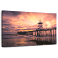 thumbnail image 1 of Elephant Stock Mystical Huntington Pier Wall Art - Horizontal Canvas Wall Art - Living Room Wall Decor - Nautical Canvas - Orange And Brown Decor - 48" x 32", 1 of 8