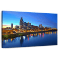 thumbnail image 1 of Elephant Stock Nashville City Skyline Wall Art - Horizontal Canvas Wall Art - Living Room Wall Decor - Places Canvas - Blue And Orange Decor - 51" x 34", 1 of 8