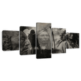 thumbnail image 1 of Elephant Stock Native Indian Wall Art - Horizontal Multi Panel Canvas - Living Room Wall Decor - Our America Multi Panel - Gray And Black Decor - 74" x 34", 1 of 8