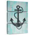 thumbnail image 1 of Elephant Stock Nautical Sign Wall Art - Vertical Multi Panel Canvas - Living Room Wall Decor - Nautical Multi Panel - Blue And Gray Decor - 24" x 38", 1 of 8