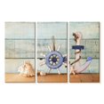 thumbnail image 1 of Elephant Stock Nautical Themed Wall Art - Horizontal Multi Panel Canvas - Living Room Wall Decor - Nautical Multi Panel - Beige And Brown Decor - 50" x 32", 1 of 4