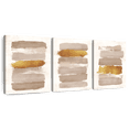 thumbnail image 1 of Elephant Stock Neutral Abstract Wall Art - Horizontal Multi Panel Canvas - Living Room Wall Decor - Abstract Multi Panel - Beige And Brown Decor - 56" x 27", 1 of 8