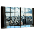 Elephant Stock New York City Window Wall Art Horizontal Multi Panel