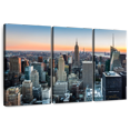 thumbnail image 1 of Elephant Stock New York At Sundown Wall Art - Horizontal Multi Panel Canvas - Living Room Wall Decor - City Multi Panel - Brown And Black Decor - 65" x 42", 1 of 8