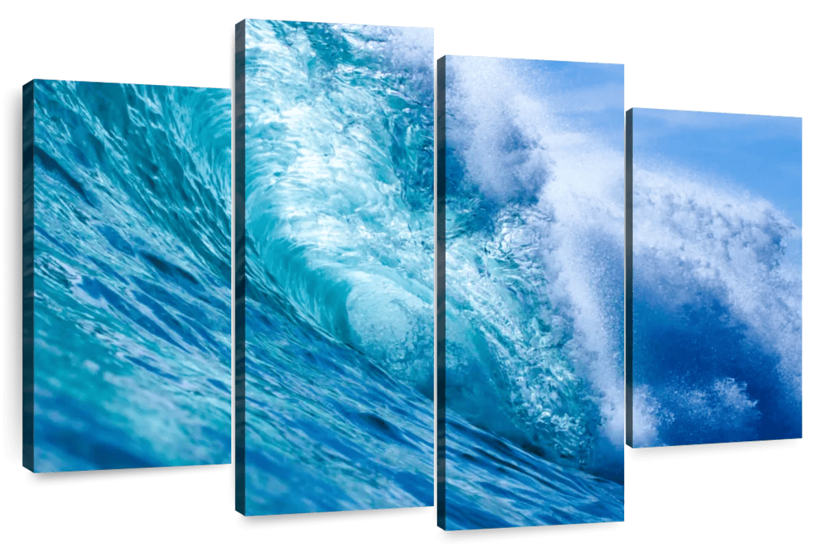 Elephant Stock Nicaragua Ocean Wave Wall Art - Horizontal Multi Panel ...