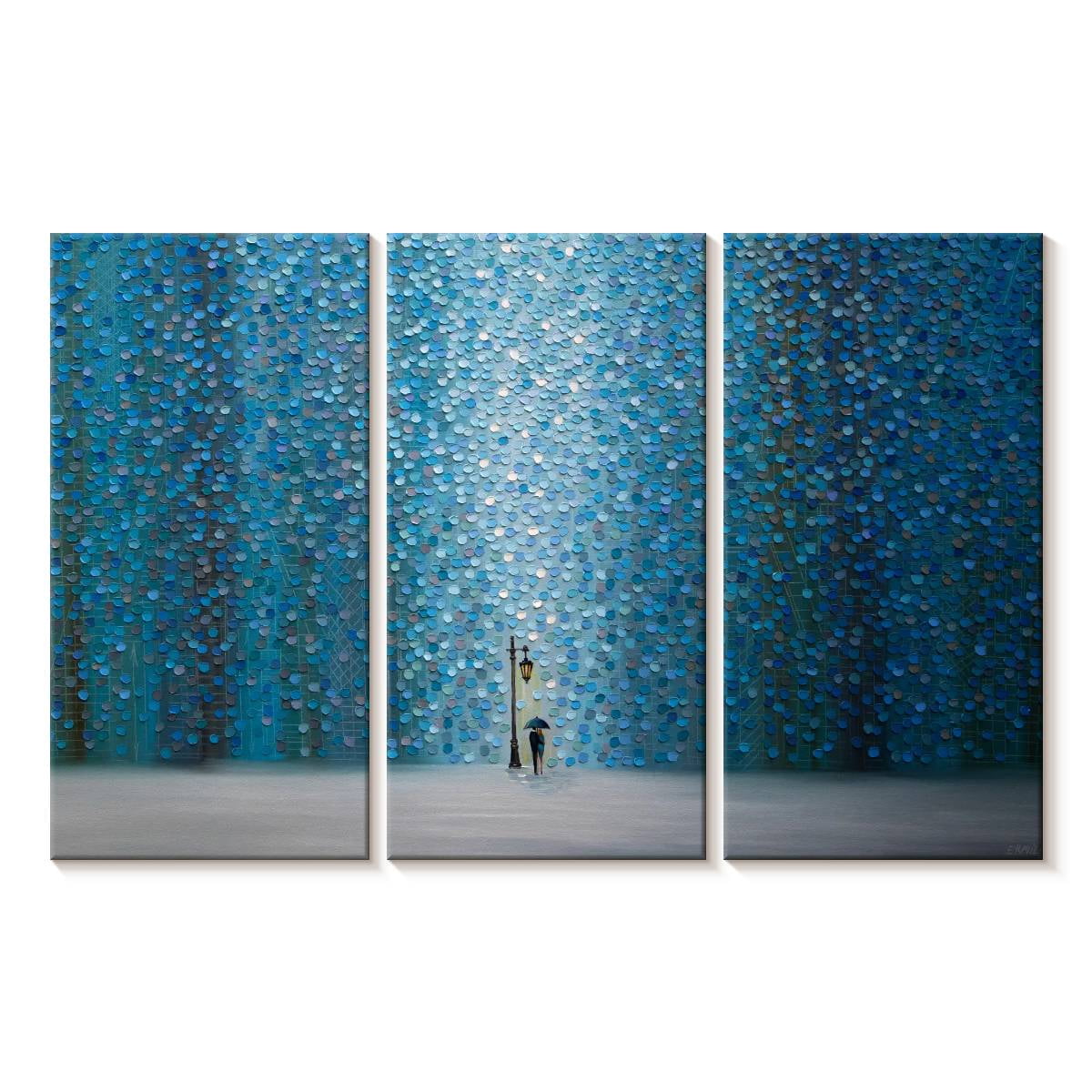 Elephant Stock Night Rain Wall Art - Horizontal Multi Panel Canvas ...