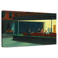 thumbnail image 1 of Elephant Stock Nighthawks Wall Art - Horizontal Canvas Wall Art - Living Room Wall Decor - Architecture Canvas - Yellow And Blue Decor By Edward Hopper - 24" x 16", 1 of 8