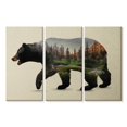 thumbnail image 1 of Elephant Stock The North American Black Bear Wall Art - Horizontal Multi Panel Canvas - Living Room Wall Decor - Animal Multi Panel - Blue And Green Decor By Davies Babies - 50" x 32", 1 of 4