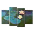 thumbnail image 1 of Elephant Stock Nympheas 1897-1898 Wall Art - Horizontal Multi Panel Canvas - Living Room Wall Decor - Floral And Botanical Multi Panel - Teal And Purple Decor By Claude Monet - 30" x 18", 1 of 4