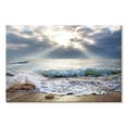 thumbnail image 1 of Elephant Stock Ocean At Sunrise Wall Art - Horizontal Canvas Wall Art - Living Room Wall Decor - Beach Canvas - Beige And Blue Decor - 30" x 20", 1 of 4