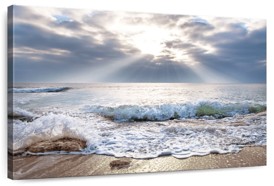 Elephant Stock Ocean At Sunrise Wall Art - Horizontal Canvas Wall Art ...