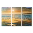 thumbnail image 1 of Elephant Stock Ocean Evening Calm Wall Art - Horizontal Multi Panel Canvas - Living Room Wall Decor - Beach Multi Panel - Orange And Blue Decor By Mike Calascibetta - 23" x 14", 1 of 4