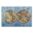 thumbnail image 1 of Elephant Stock Ocean Hemispheres Map Wall Art - Horizontal Canvas Wall Art - Living Room Wall Decor - Map Canvas - Beige And Blue Decor - 51" x 34", 1 of 4