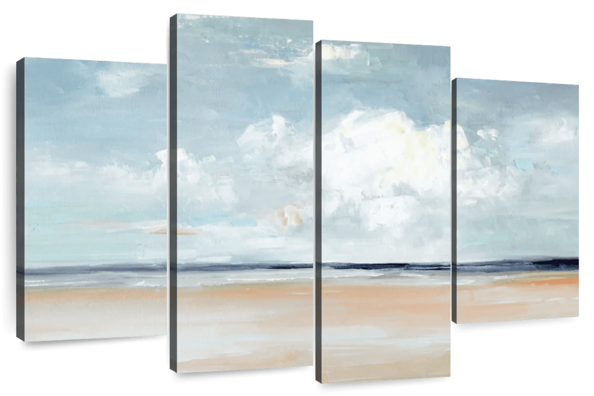 Elephant Stock Ocean Vista Wall Art - Horizontal Multi Panel Canvas ...