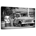 thumbnail image 1 of Elephant Stock Old Chevrolet Gas Station Wall Art - Horizontal Canvas Wall Art - Living Room Wall Decor - Transportation Canvas - Black And Gray Decor By Philippe Hugonnard - 12" x 8", 1 of 8