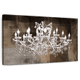 thumbnail image 1 of Elephant Stock Old Crystal Chandelier Wall Art - Horizontal Canvas Wall Art - Living Room Wall Decor - Decor Elements Canvas - Brown And Gray Decor - 36" x 24", 1 of 8