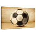 thumbnail image 1 of Elephant Stock Old School Soccer Ball Wall Art - Horizontal Canvas Wall Art - Living Room Wall Decor - Sports Canvas - Yellow And Black Decor - 12" x 8", 1 of 8