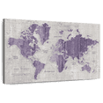 thumbnail image 1 of Elephant Stock Old World Map Purple Gray Wall Art - Horizontal Canvas Wall Art - Living Room Wall Decor - Map Canvas - Purple And Gray Decor By Wild Apple Portfolio - 30" x 20", 1 of 8