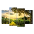 thumbnail image 1 of Elephant Stock Olive Trees Wall Art - Horizontal Multi Panel Canvas - Living Room Wall Decor - Places Multi Panel - Yellow And Green Decor - 68" x 42", 1 of 4