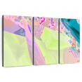 thumbnail image 1 of Elephant Stock One Week Push Ii Wall Art - Horizontal Multi Panel Canvas - Living Room Wall Decor - Abstract Multi Panel - Pink And Green Decor By Henry Hu - 65" x 42", 1 of 8