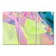 thumbnail image 1 of Elephant Stock One Week Push Ii Wall Art - Horizontal Multi Panel Canvas - Living Room Wall Decor - Abstract Multi Panel - Pink And Green Decor By Henry Hu - 65" x 42", 1 of 4