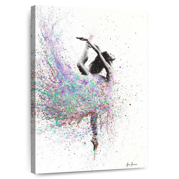 Elephant Stock Opal Dance Wall Art - Vertical Canvas Wall Art - Hallway Wall Decor - Dance Canvas - White And Gray Decor By Ashvin Harrison - 8" x 12"