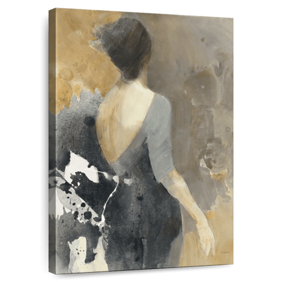 Elephant Stock Opening Night I Wall Art - Vertical Canvas Wall Art - Living Room Wall Decor - People Canvas - Brown And Black Decor By Albena Hristova - 24" x 36"
