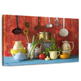 thumbnail image 1 of Elephant Stock Organized Kitchen Utensils Wall Art - Horizontal Canvas Wall Art - Dining Room Wall Decor - Hobbies And Lifestyle Canvas - Brown And Gray Decor - 36" x 24", 1 of 8