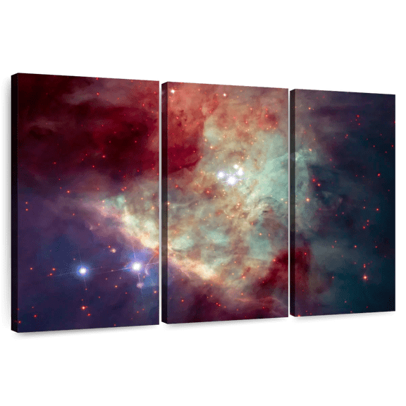 Elephant Stock Orion Bar Wall Art - Horizontal Multi Panel Canvas - Living Room Wall Decor - Astronomy & Space Multi Panel - Black And Gray Decor By Nasa - 74" x 48"