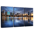 thumbnail image 1 of Elephant Stock Orlando Night Skyline Wall Art - Horizontal Multi Panel Canvas - Living Room Wall Decor - Places Multi Panel - Blue And Brown Decor - 74" x 48", 1 of 8