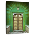 thumbnail image 1 of Elephant Stock Ornate Indian Door Wall Art - Vertical Canvas Wall Art - Living Room Wall Decor - Architecture Canvas - Green And Gold Decor - 8" x 12", 1 of 8