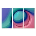 thumbnail image 1 of Elephant Stock Paint Blob Wall Art - Horizontal Multi Panel Canvas - Living Room Wall Decor - Abstract Multi Panel - Pink And Teal Decor - 45" x 28", 1 of 4
