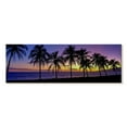 thumbnail image 1 of Elephant Stock Palm Trees Sunset Wall Art - Panoramic Canvas Wall Art - Living Room Wall Decor - Floral And Botanical Canvas - Blue And Brown Decor - 36" x 12", 1 of 4
