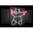 thumbnail image 1 of Elephant Stock Panda Pink Guns Wall Art - Horizontal Multi Panel Canvas - Living Room Wall Decor - Animal Multi Panel - Black And Gray Decor By Octavian Mielu - 24" x 14", 1 of 4