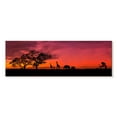thumbnail image 1 of Elephant Stock Panoramic Sunset Safari Wall Art - Panoramic Canvas Wall Art - Living Room Wall Decor - Nature Canvas - Black And Orange Decor - 30" x 10", 1 of 4